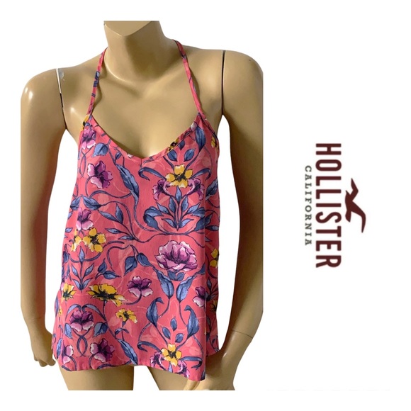 Hollister Pink Floral Women's Top - Picture 1 of 5